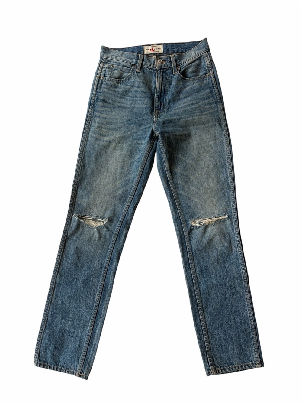 SLVRLAKE Virginia High Rise Slim Straight Jeans Badlands 25 NWOT